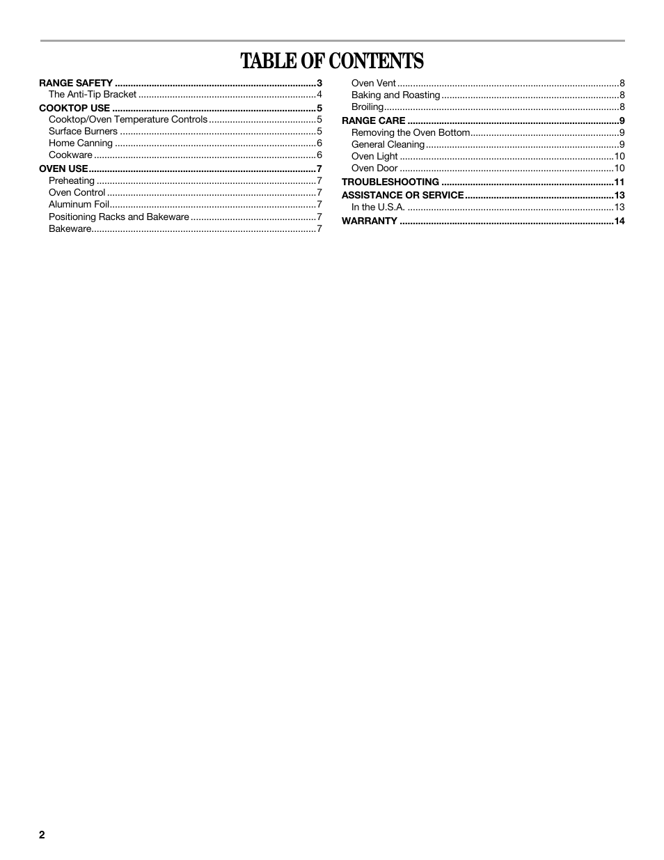 Amana W10452012A User Manual | Page 2 / 16