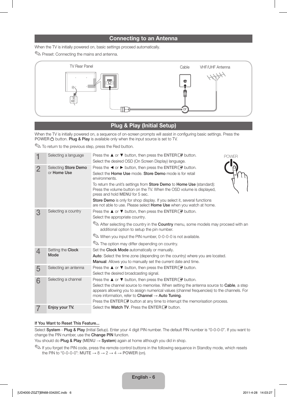 Samsung UE19D4010NW User Manual | Page 6 / 67