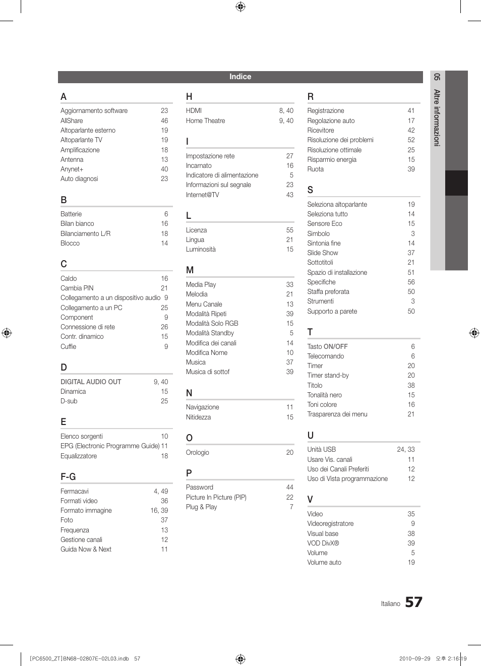 Samsung PS50C6500TP User Manual | Page 114 / 172
