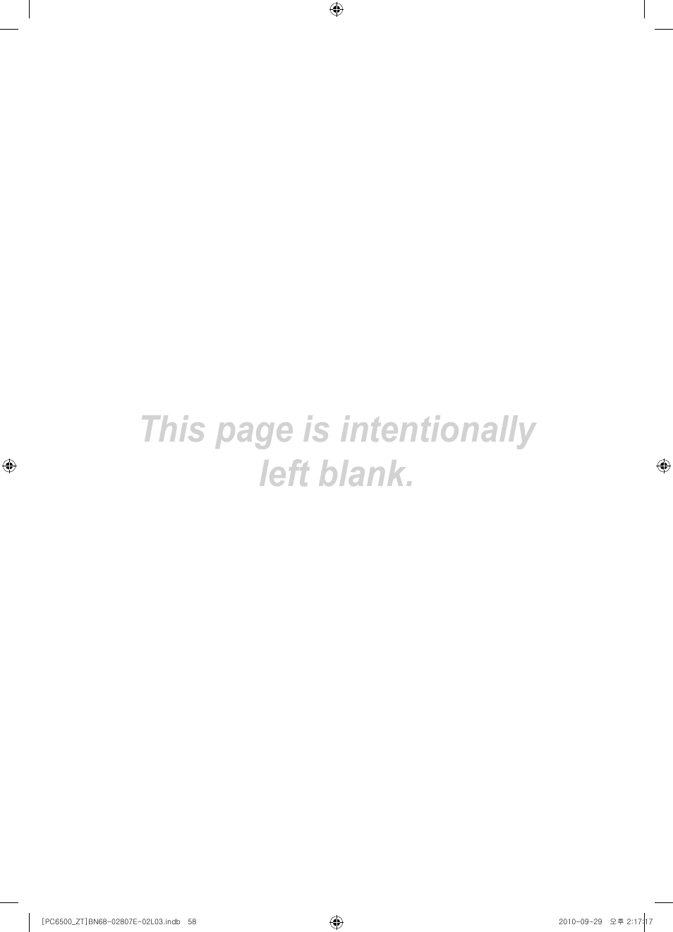 This page is intentionally left blank | Samsung PS50C6500TP User Manual | Page 172 / 172