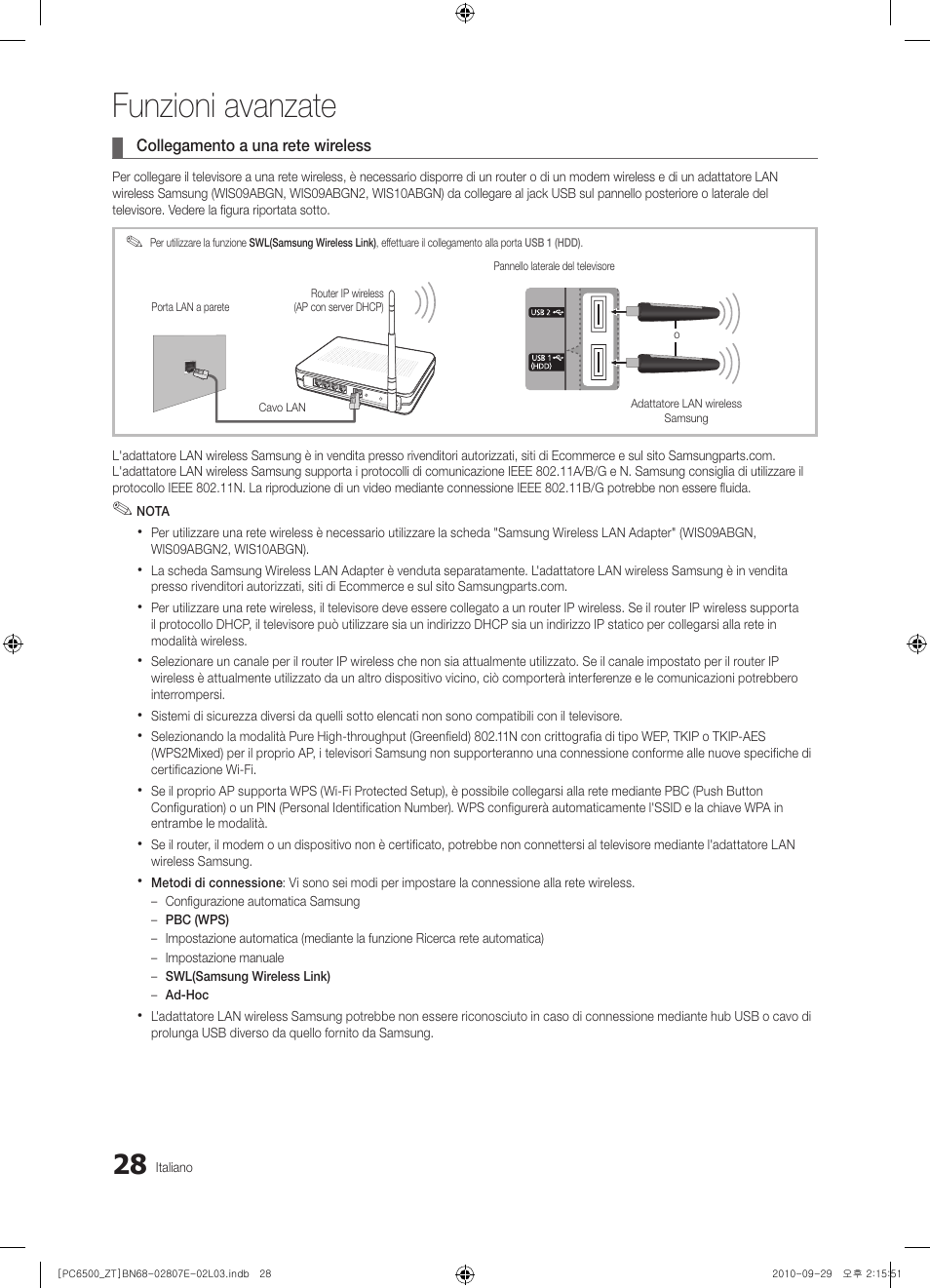 Funzioni avanzate | Samsung PS50C6500TP User Manual | Page 85 / 172