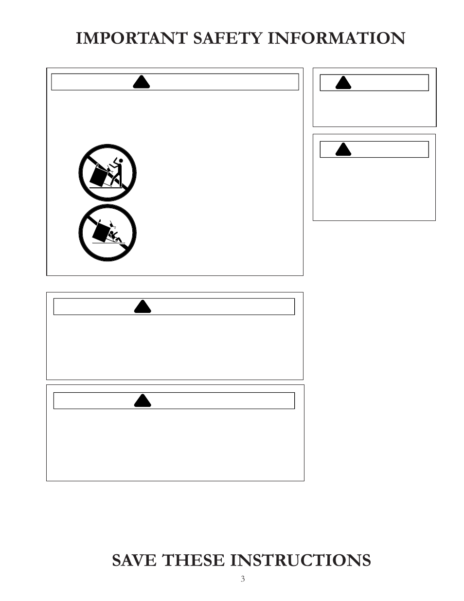 Warning, Caution | Amana ARR6420 User Manual | Page 3 / 24