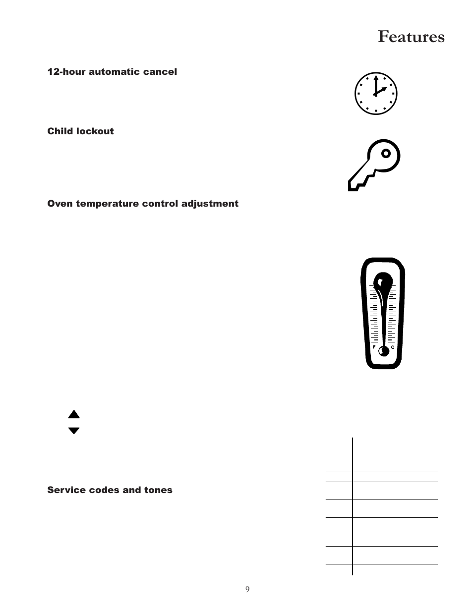 Features | Amana ARR6420 User Manual | Page 9 / 24