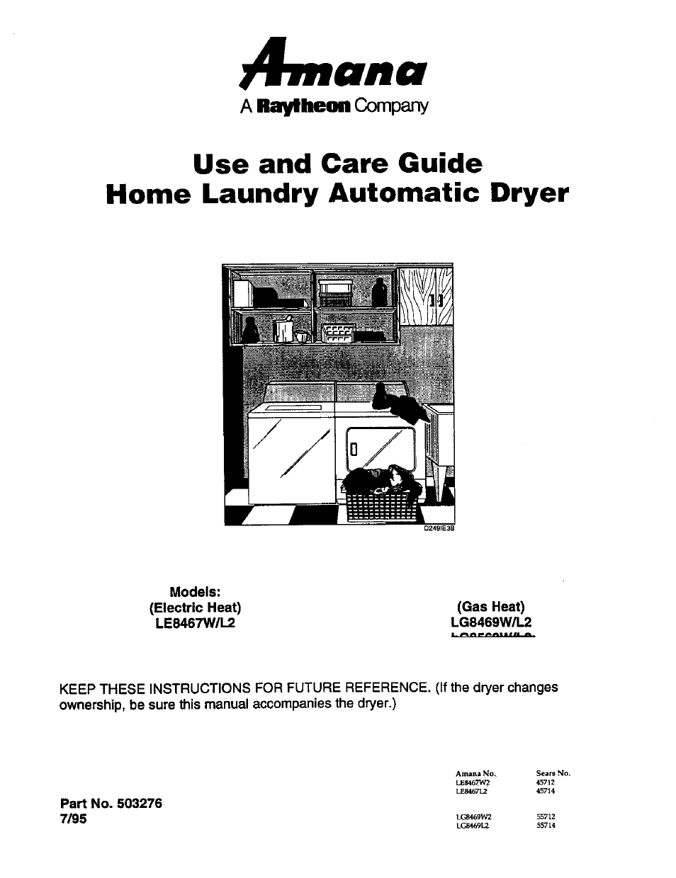 Amana D2491E3B User Manual | 17 pages