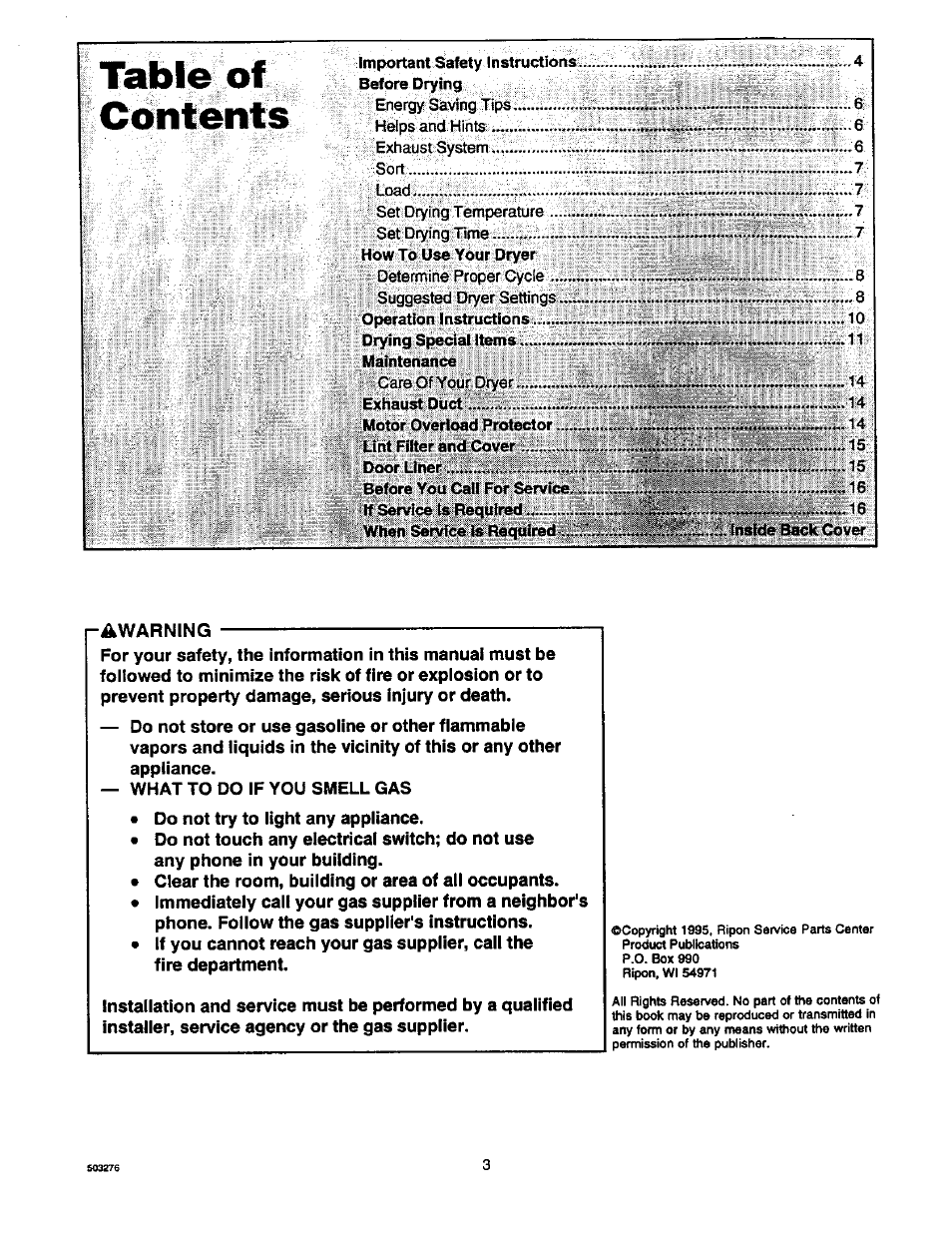 Amana D2491E3B User Manual | Page 3 / 17