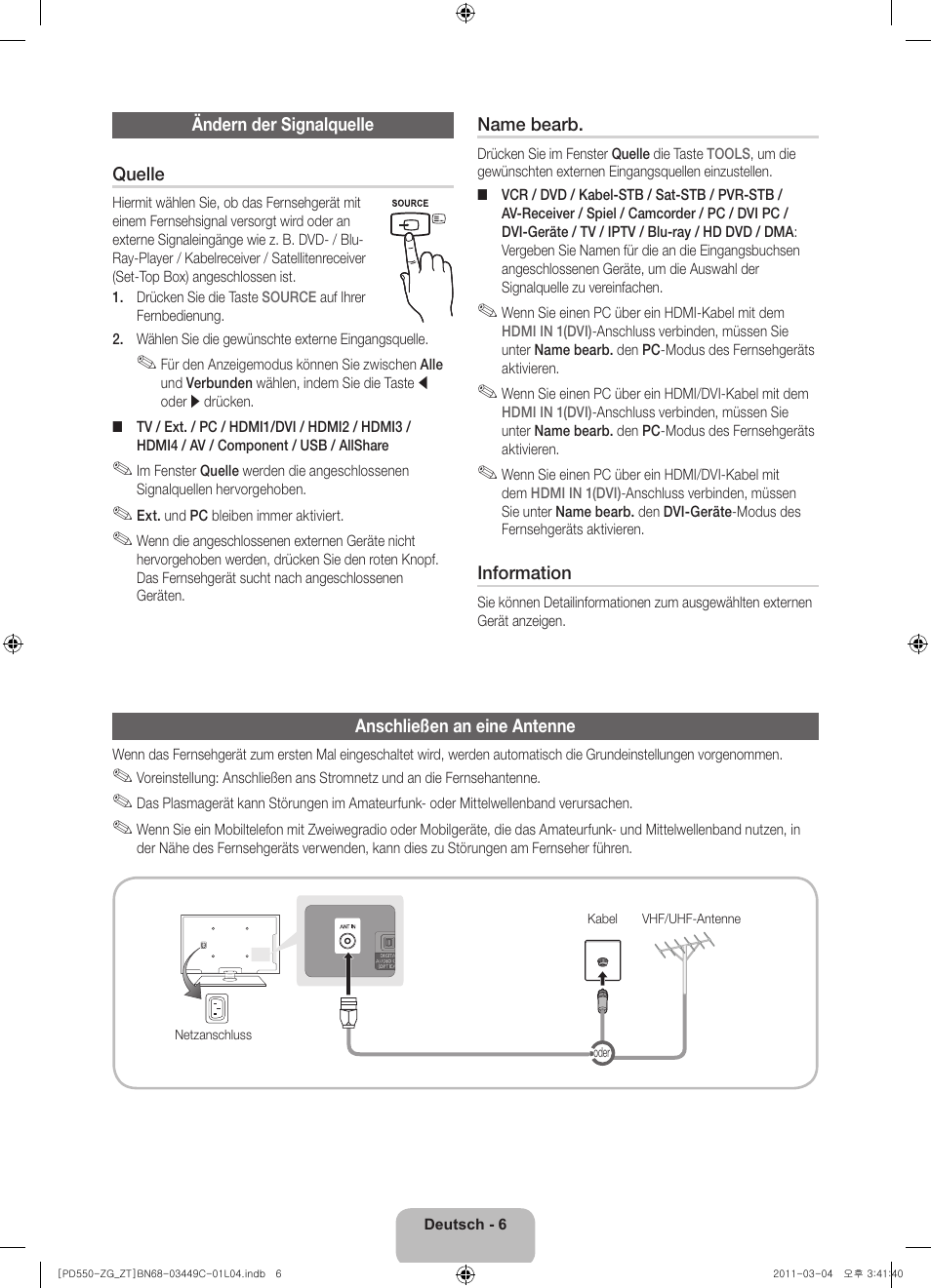 Samsung PS59D550C1W User Manual | Page 26 / 78