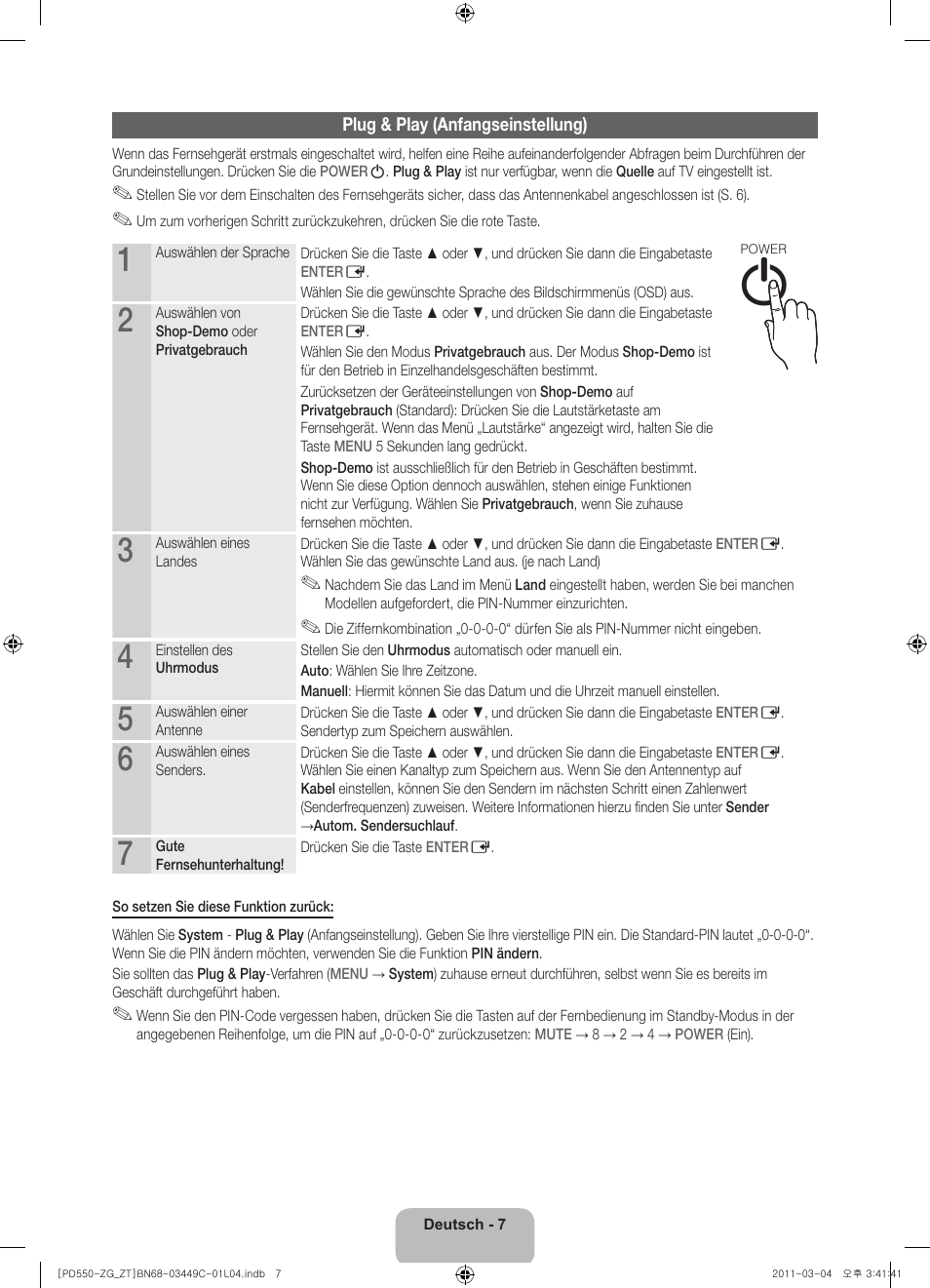 Samsung PS59D550C1W User Manual | Page 27 / 78