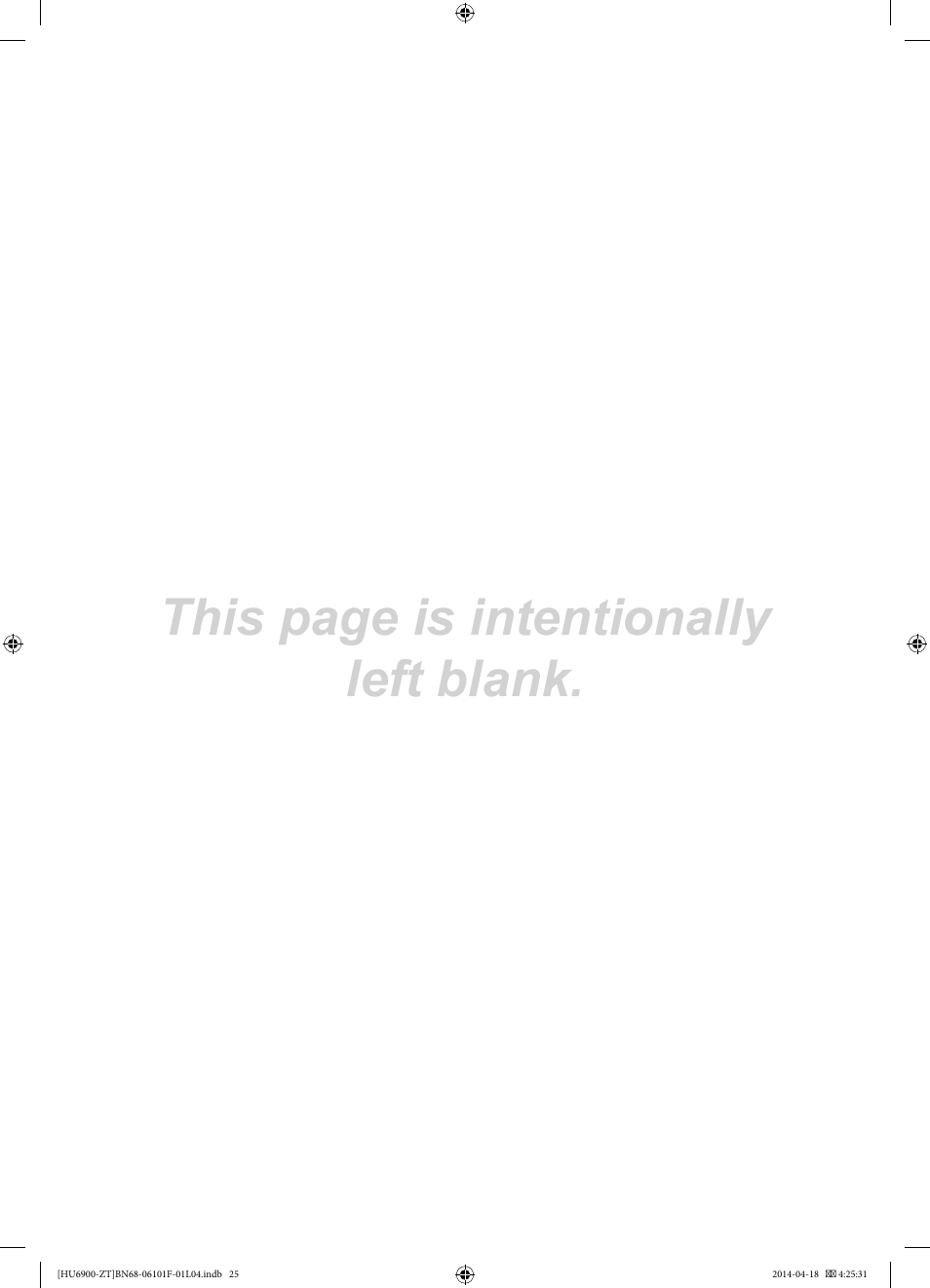 This page is intentionally left blank | Samsung UE50HU6900D User Manual | Page 25 / 73