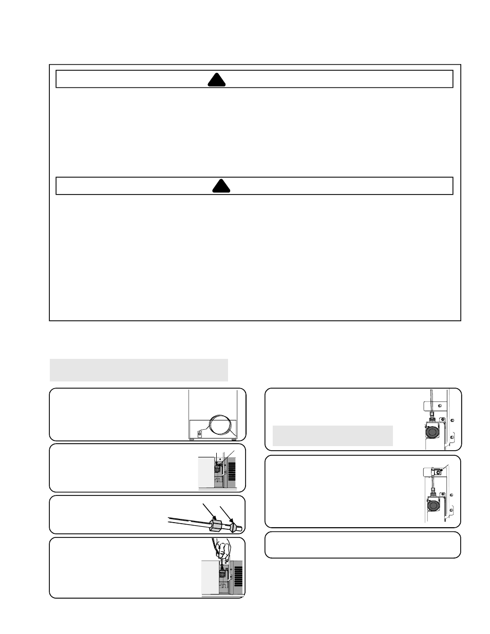 Installing your refrigerator, Warning, Caution | Amana Bottom-Freezer Refrigerator User Manual | Page 8 / 19