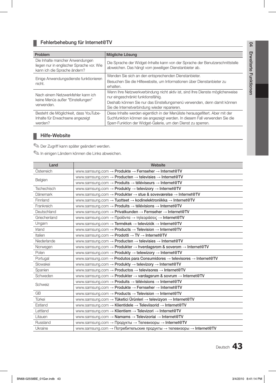 Samsung LE32C650L1P User Manual | Page 152 / 164