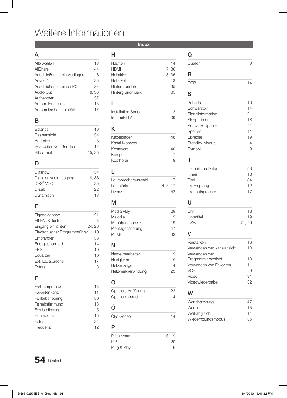 Weitere informationen | Samsung LE32C650L1P User Manual | Page 163 / 164