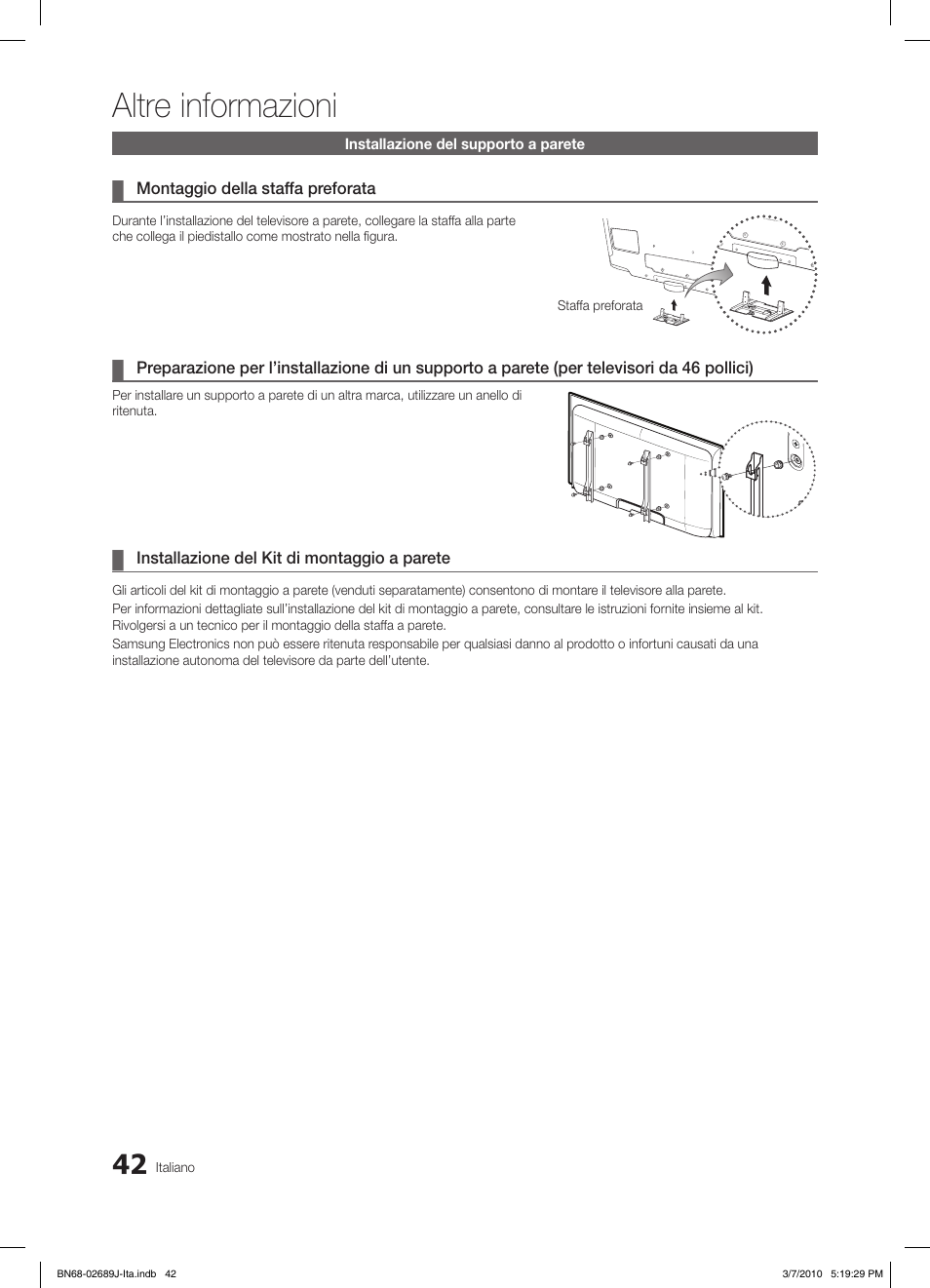 Altre informazioni | Samsung LE46C630K1P User Manual | Page 91 / 149