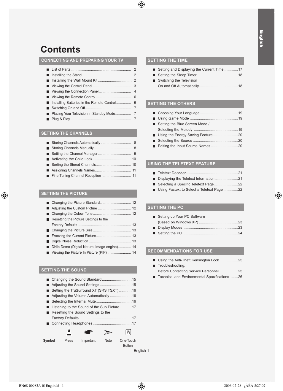 Samsung LE32R72B User Manual | Page 3 / 187