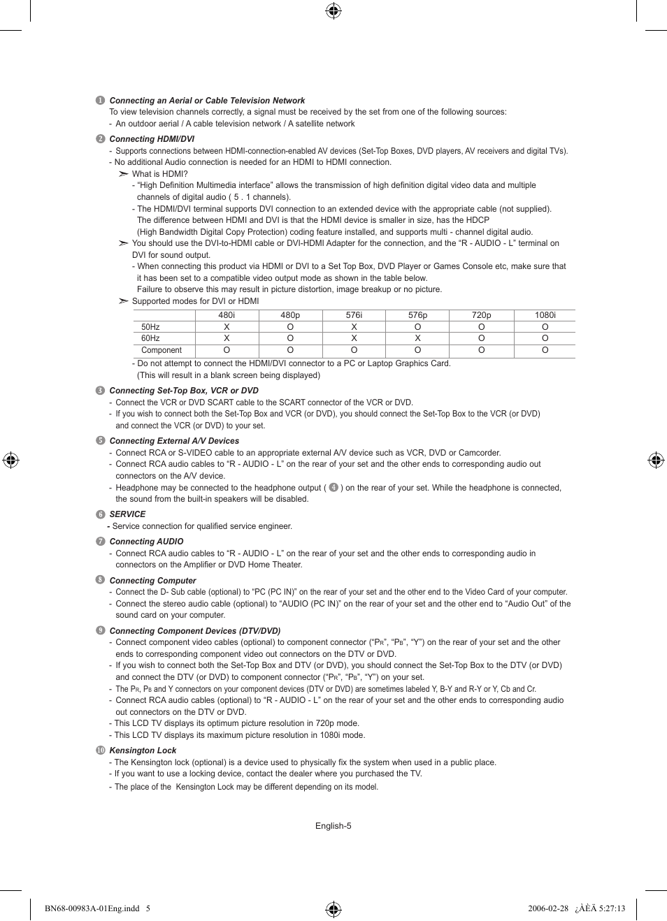 Samsung LE32R72B User Manual | Page 7 / 187
