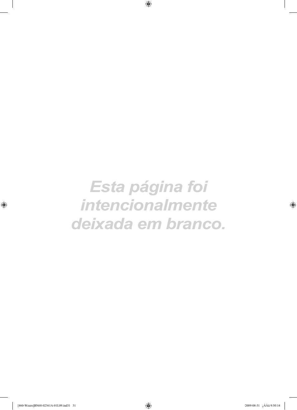 Esta página foi intencionalmente deixada em branco | Samsung LE32B460B2W User Manual | Page 225 / 296
