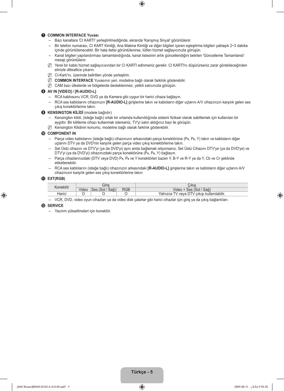 Samsung LE32B460B2W User Manual | Page 263 / 296