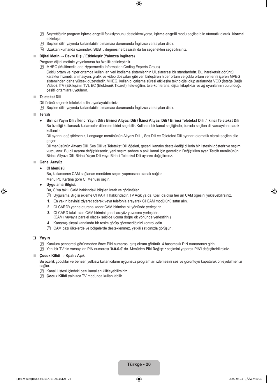 Samsung LE32B460B2W User Manual | Page 278 / 296