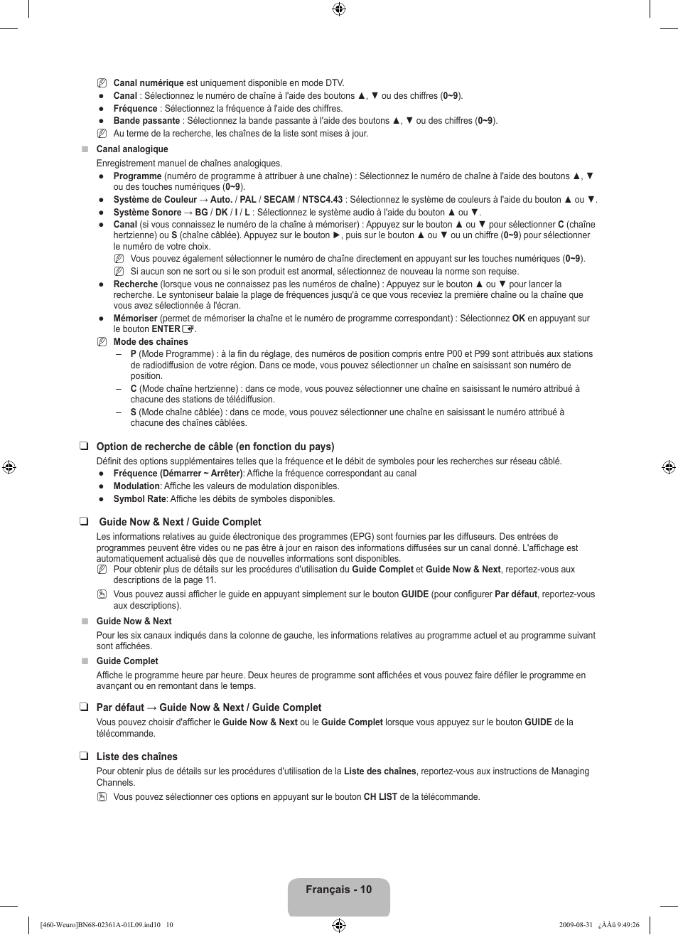 Samsung LE32B460B2W User Manual | Page 44 / 296