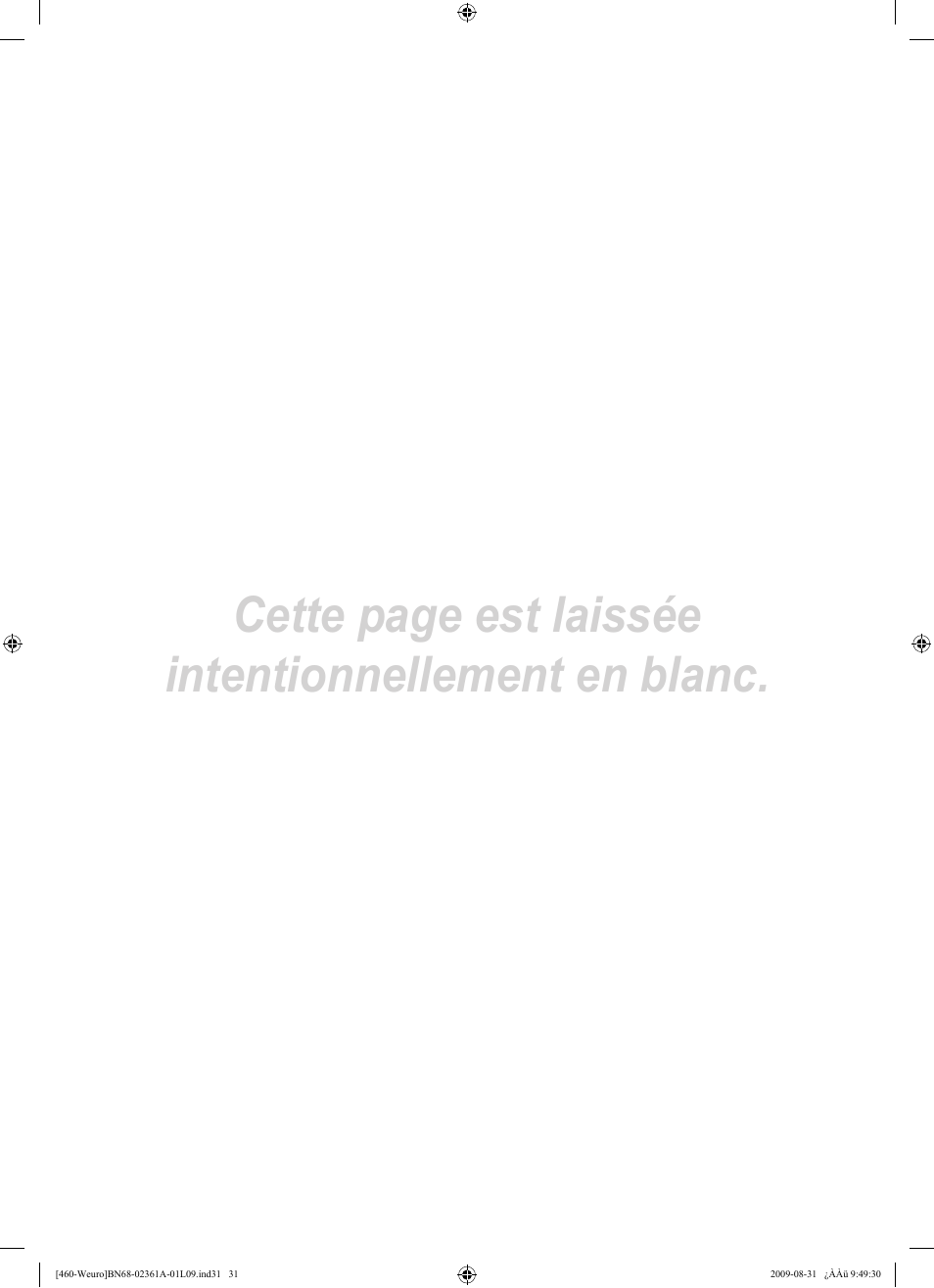 Cette page est laissée intentionnellement en blanc | Samsung LE32B460B2W User Manual | Page 65 / 296