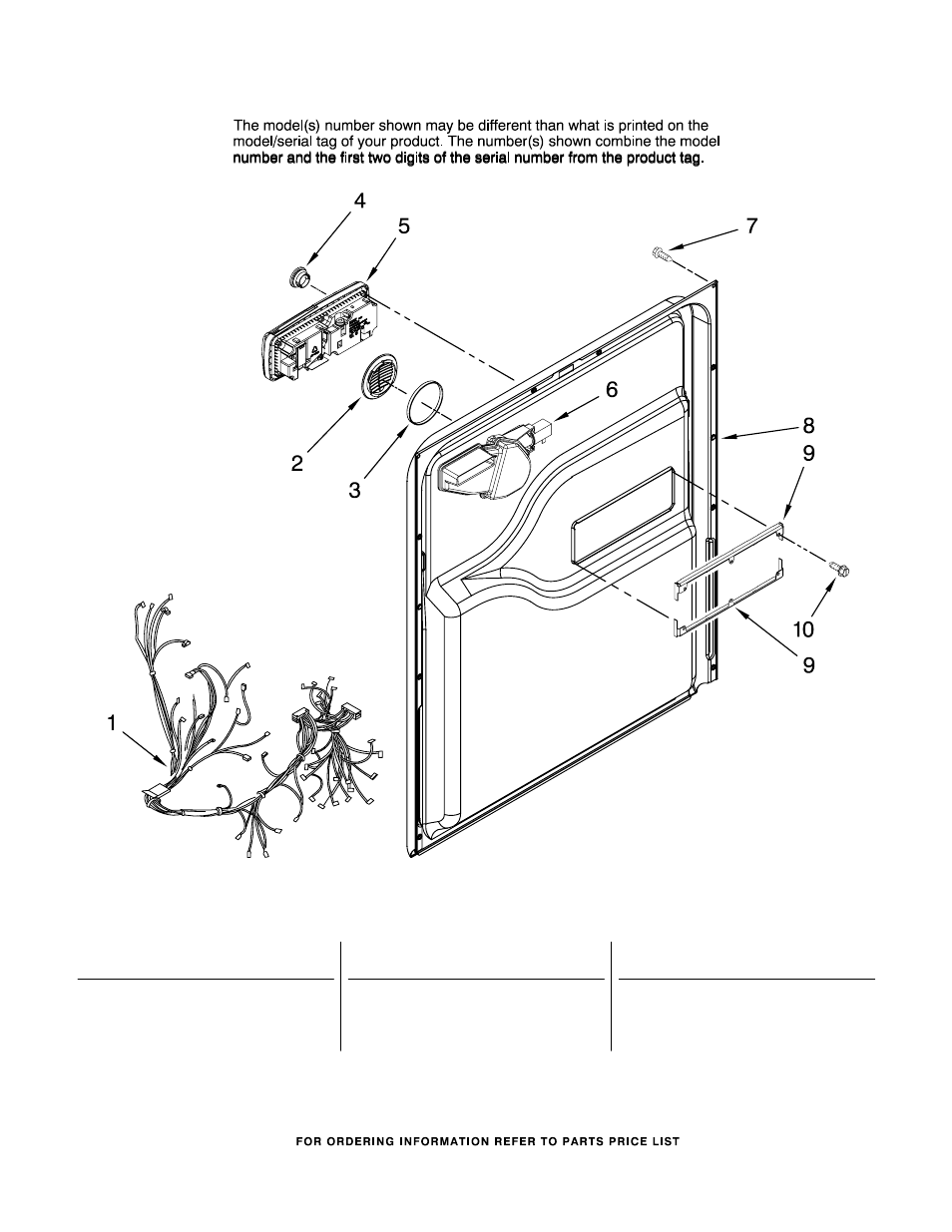 Door and latch, Door and latch parts | Amana ADB1500AWQ37 User Manual | Page 3 / 14