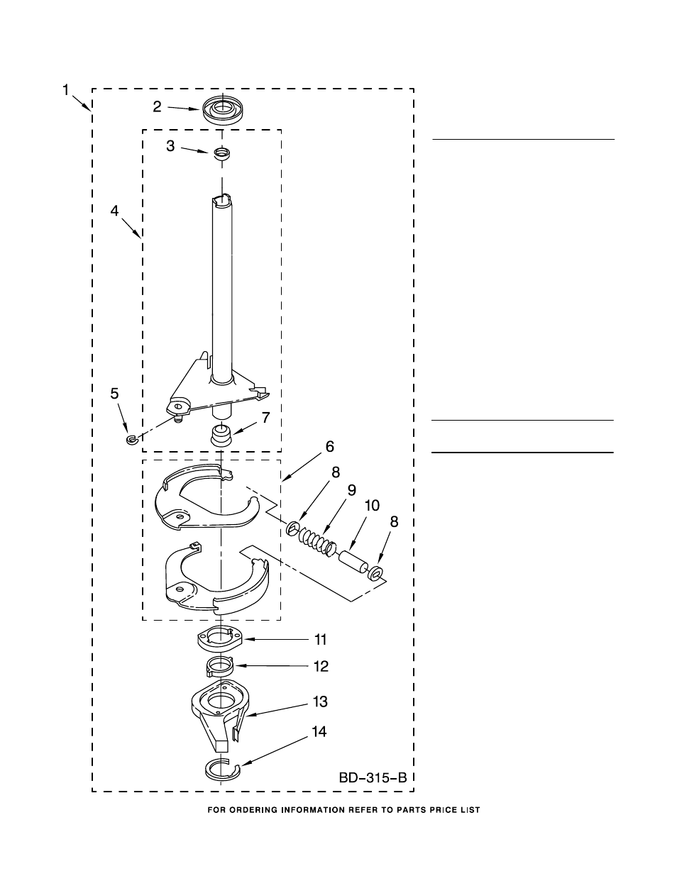 Brake and drive tube, Brake and drive tube parts | Amana NTW5205TQ0 User Manual | Page 11 / 13
