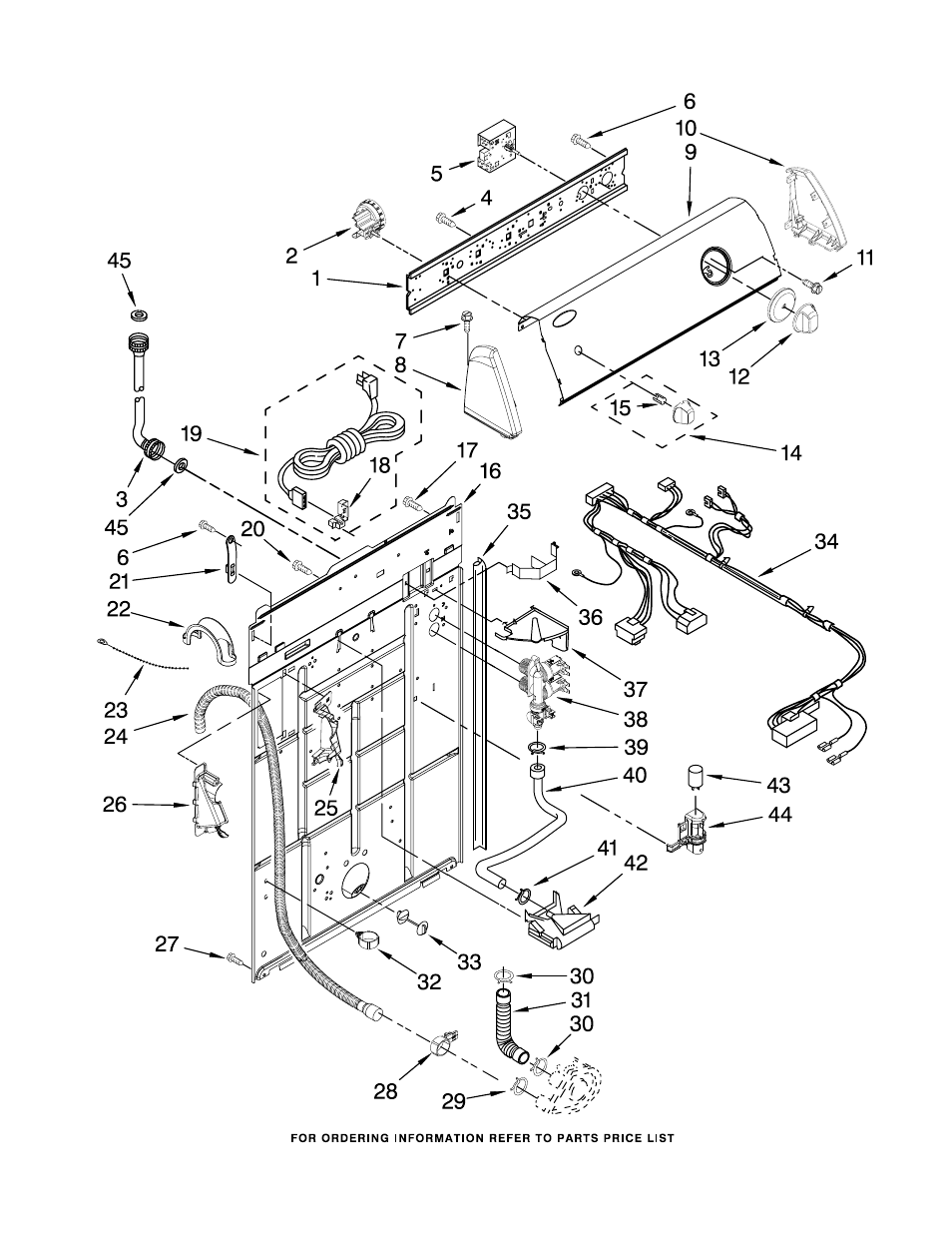 Controls and rear panel, Controls and rear panel parts | Amana NTW5205TQ0 User Manual | Page 3 / 13