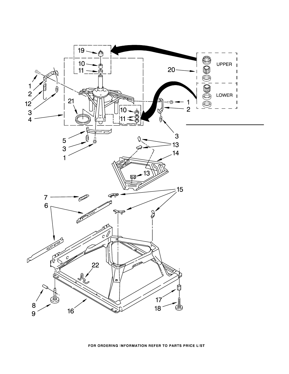 Machine base, Machine base parts | Amana NTW5205TQ0 User Manual | Page 8 / 13