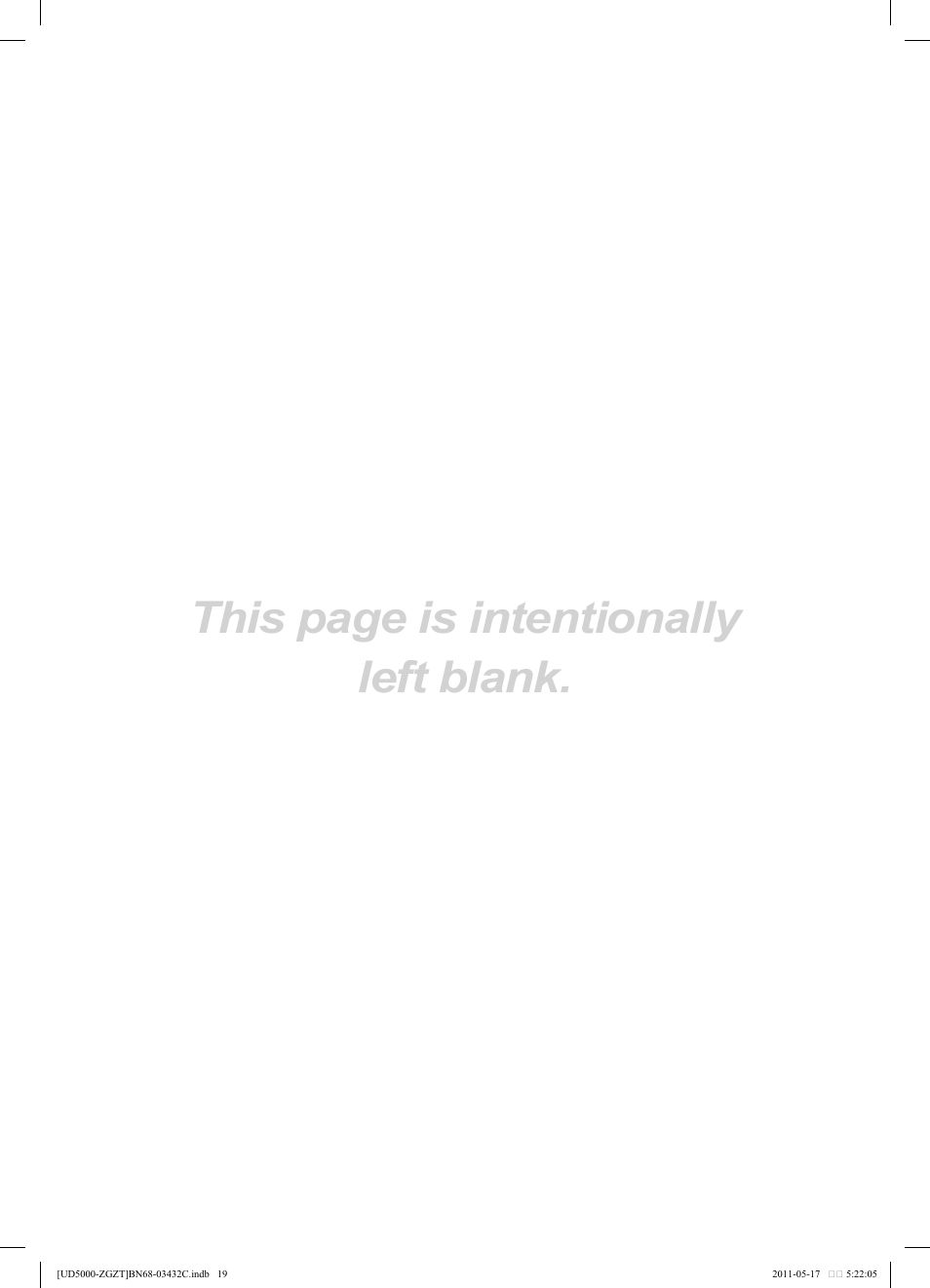 This page is intentionally left blank | Samsung UE32D5000PW User Manual | Page 19 / 74
