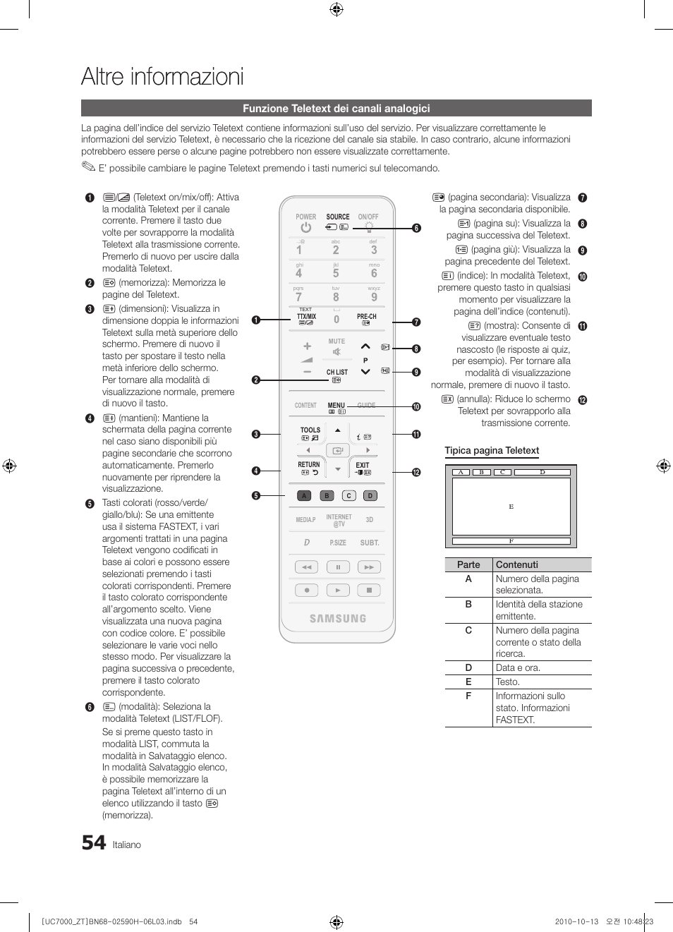 Altre informazioni | Samsung UE40C7000WP User Manual | Page 118 / 196