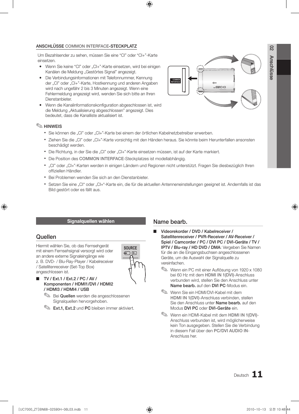 Samsung UE40C7000WP User Manual | Page 141 / 196