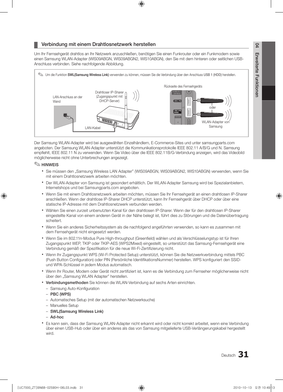 Samsung UE40C7000WP User Manual | Page 161 / 196