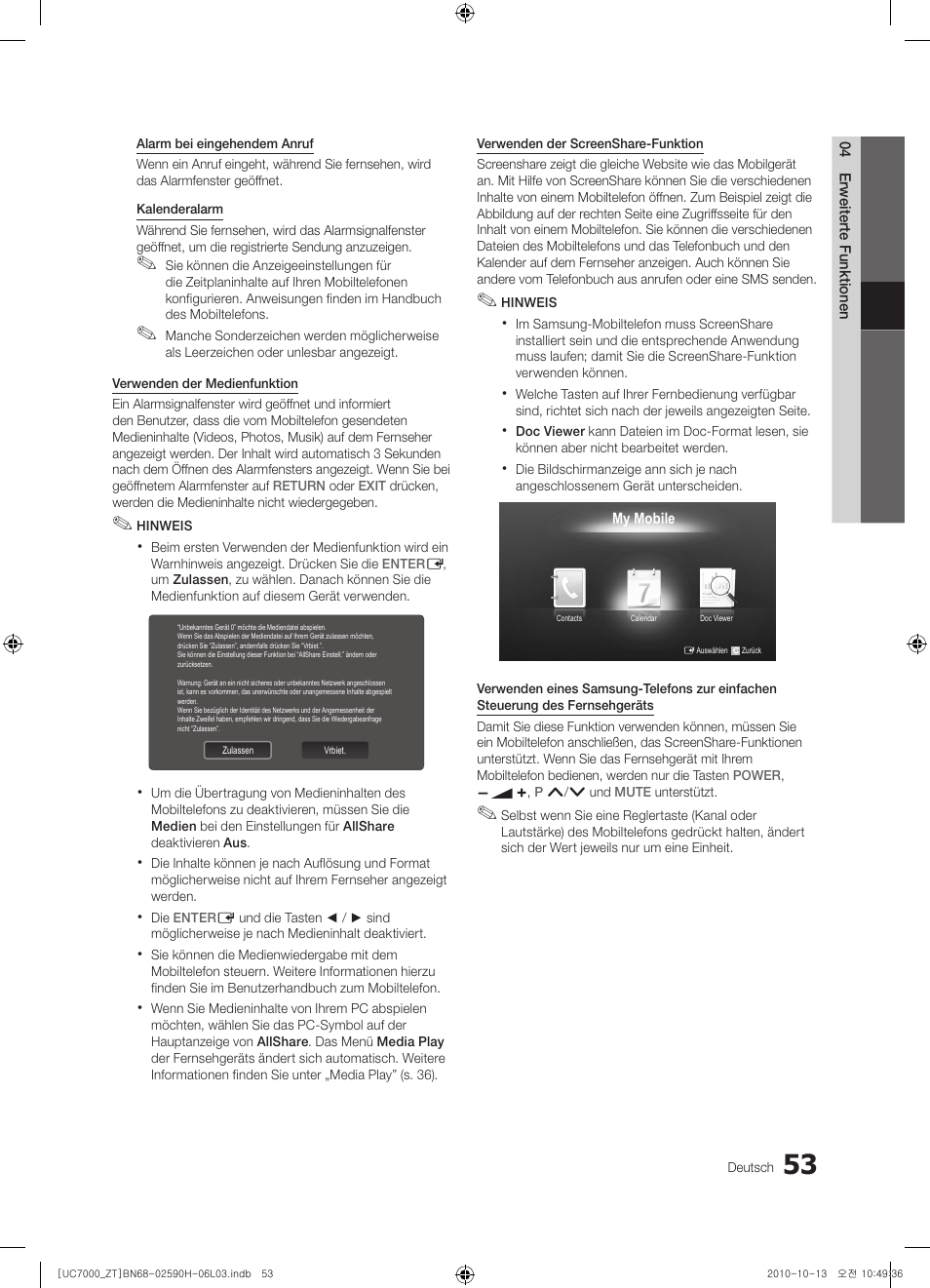 Samsung UE40C7000WP User Manual | Page 183 / 196