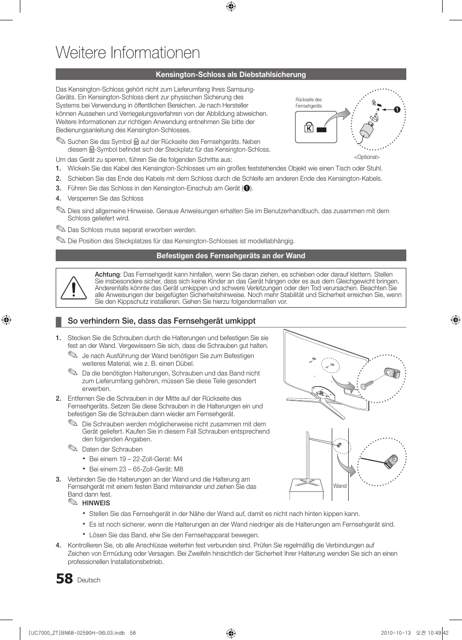 Weitere informationen | Samsung UE40C7000WP User Manual | Page 188 / 196