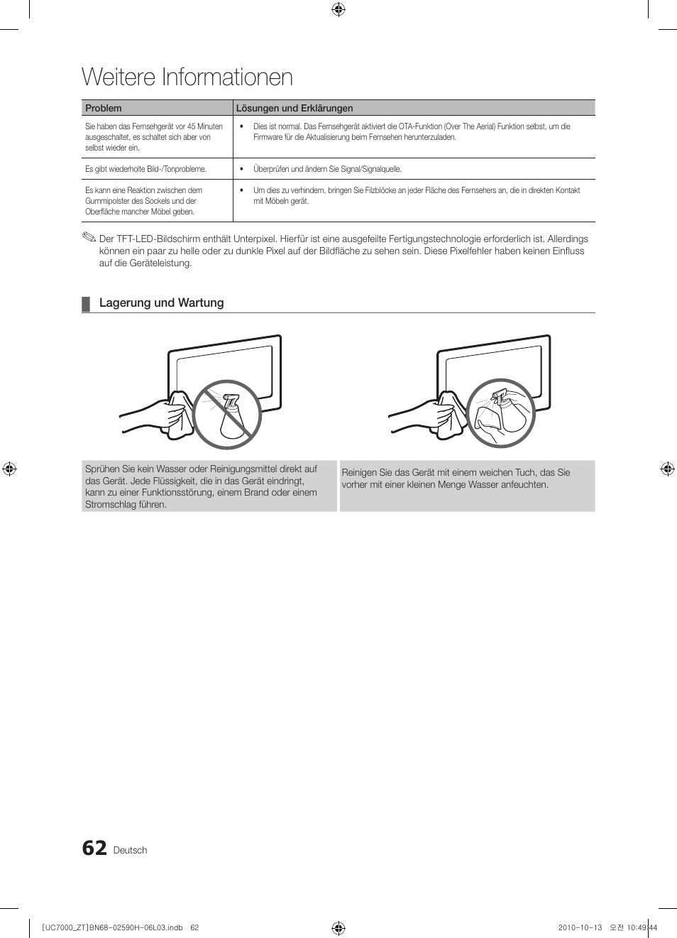 Weitere informationen | Samsung UE40C7000WP User Manual | Page 192 / 196