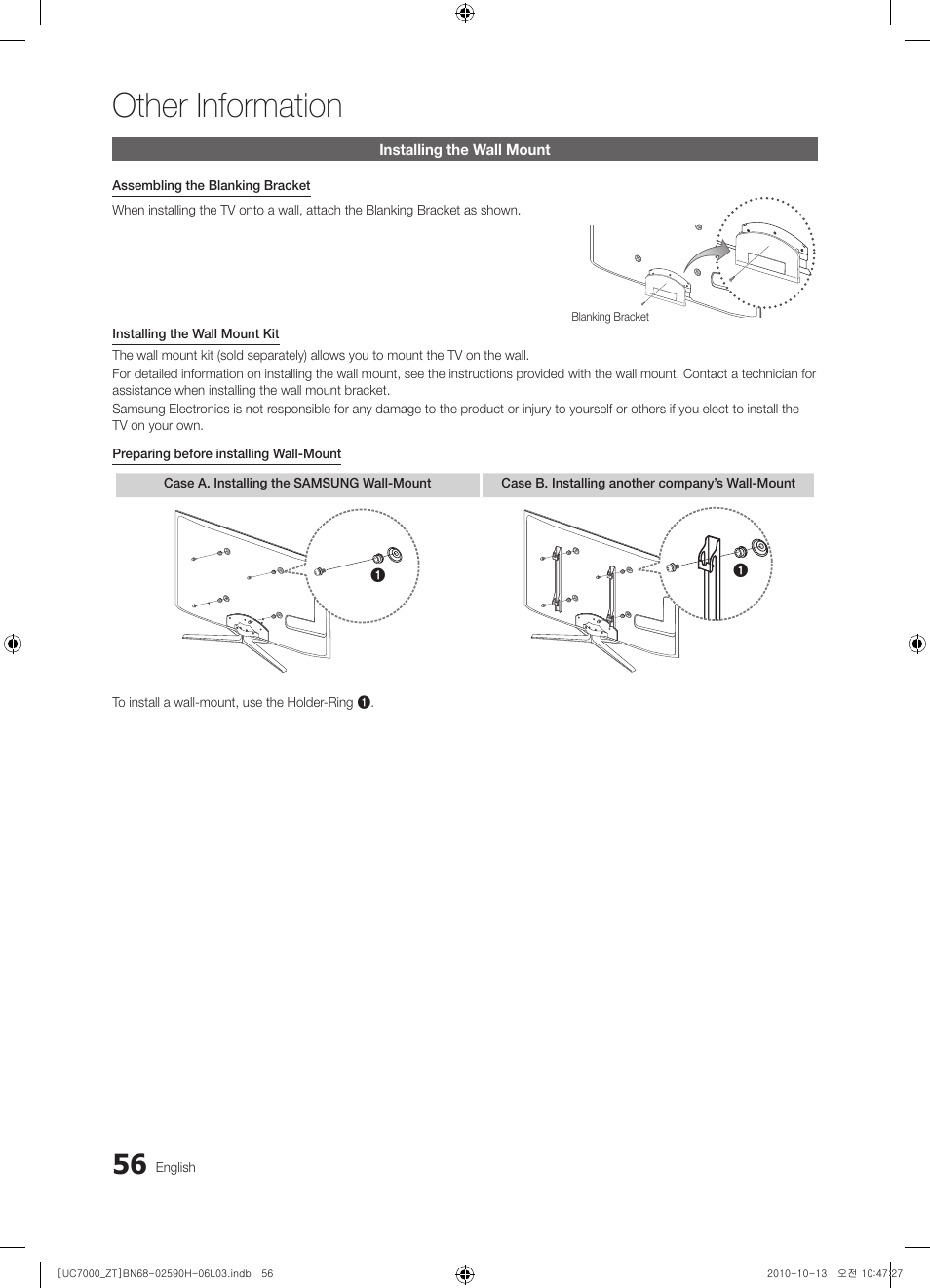 Other information | Samsung UE40C7000WP User Manual | Page 56 / 196