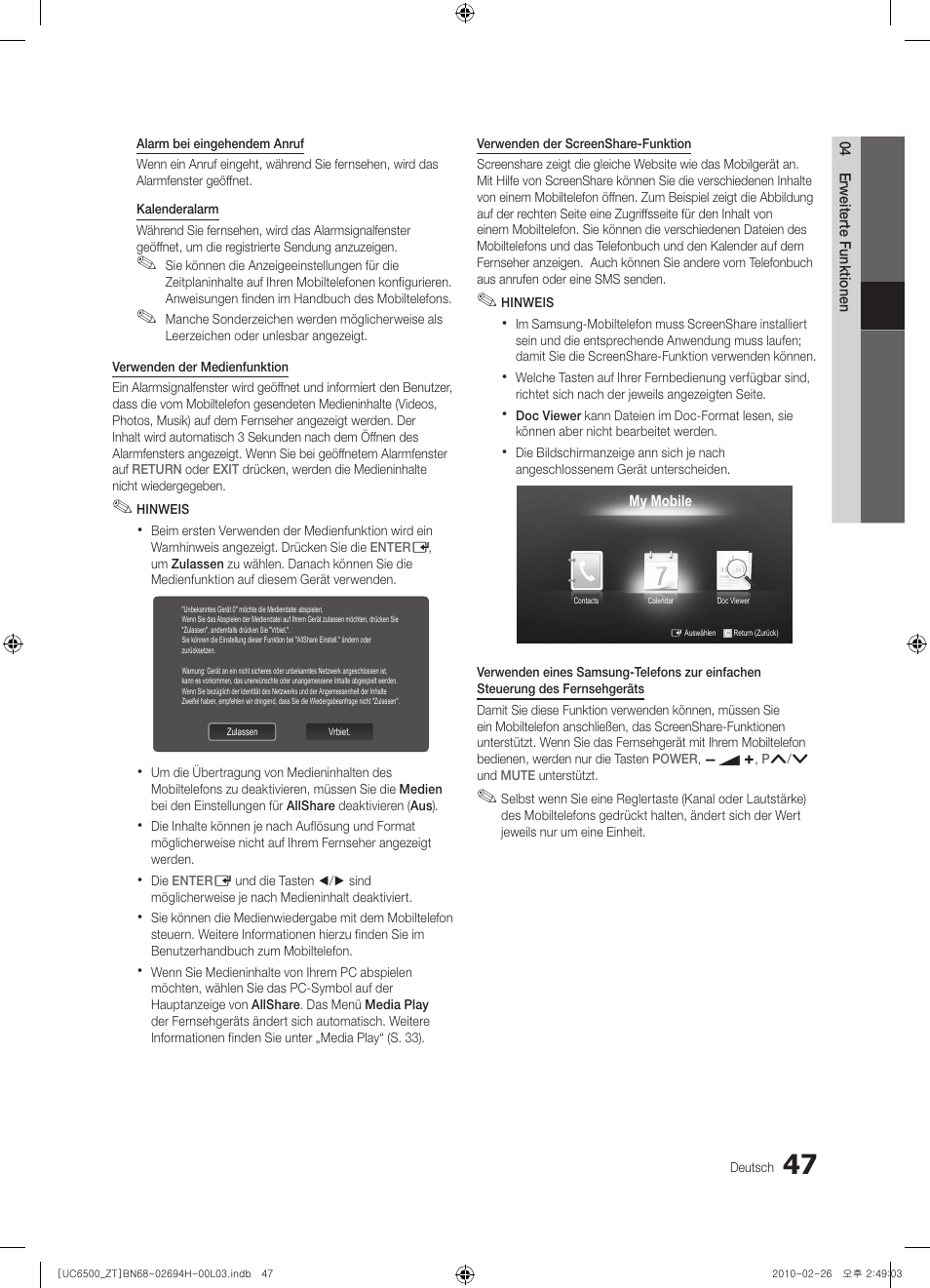 Samsung UE37C6500UP User Manual | Page 165 / 178