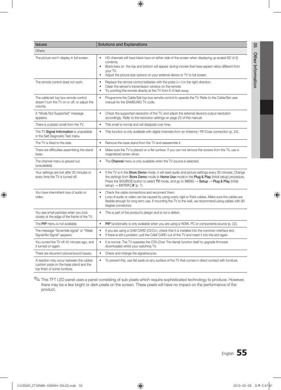 Samsung UE37C6500UP User Manual | Page 55 / 178