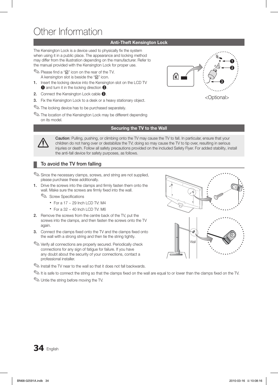 Other information | Samsung LE19C451E2W User Manual | Page 34 / 158