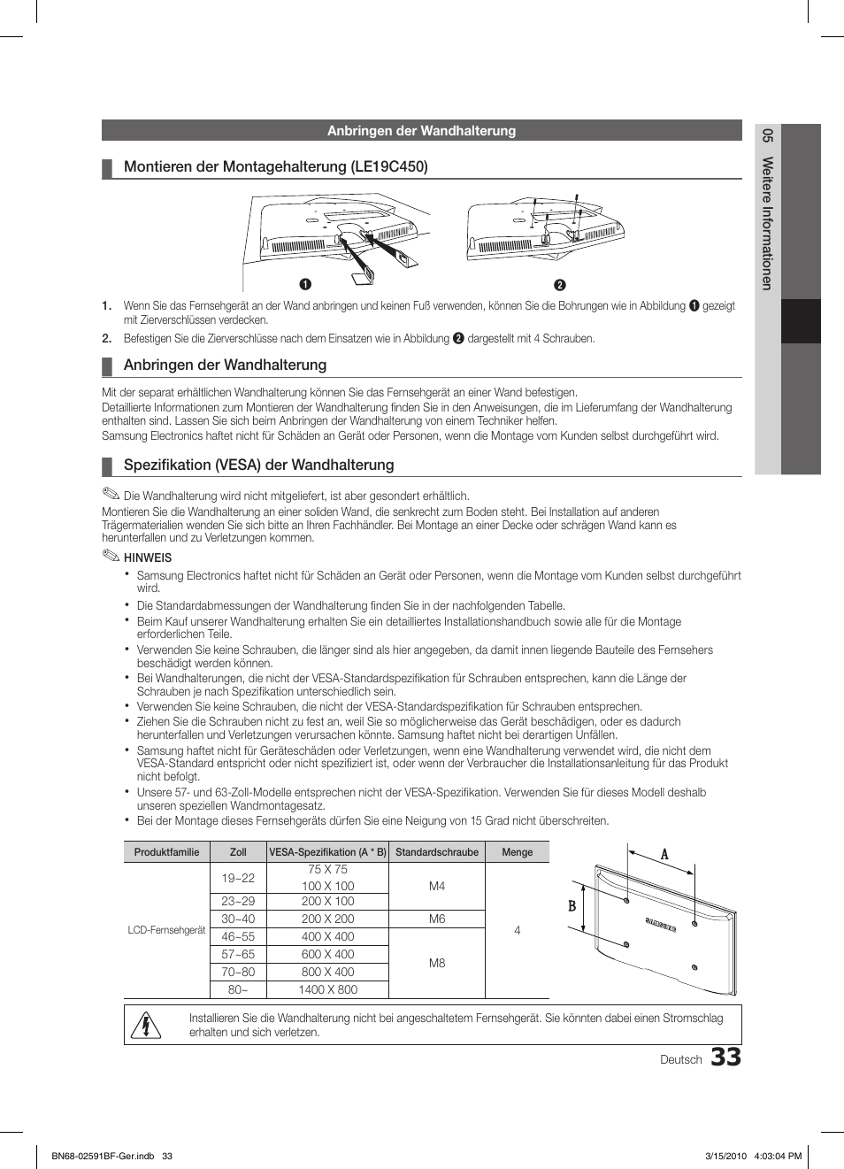 Samsung LE19C451E2W User Manual | Page 72 / 158