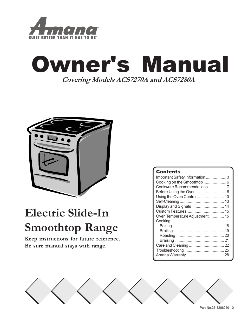 Amana ACS7280A User Manual | 28 pages