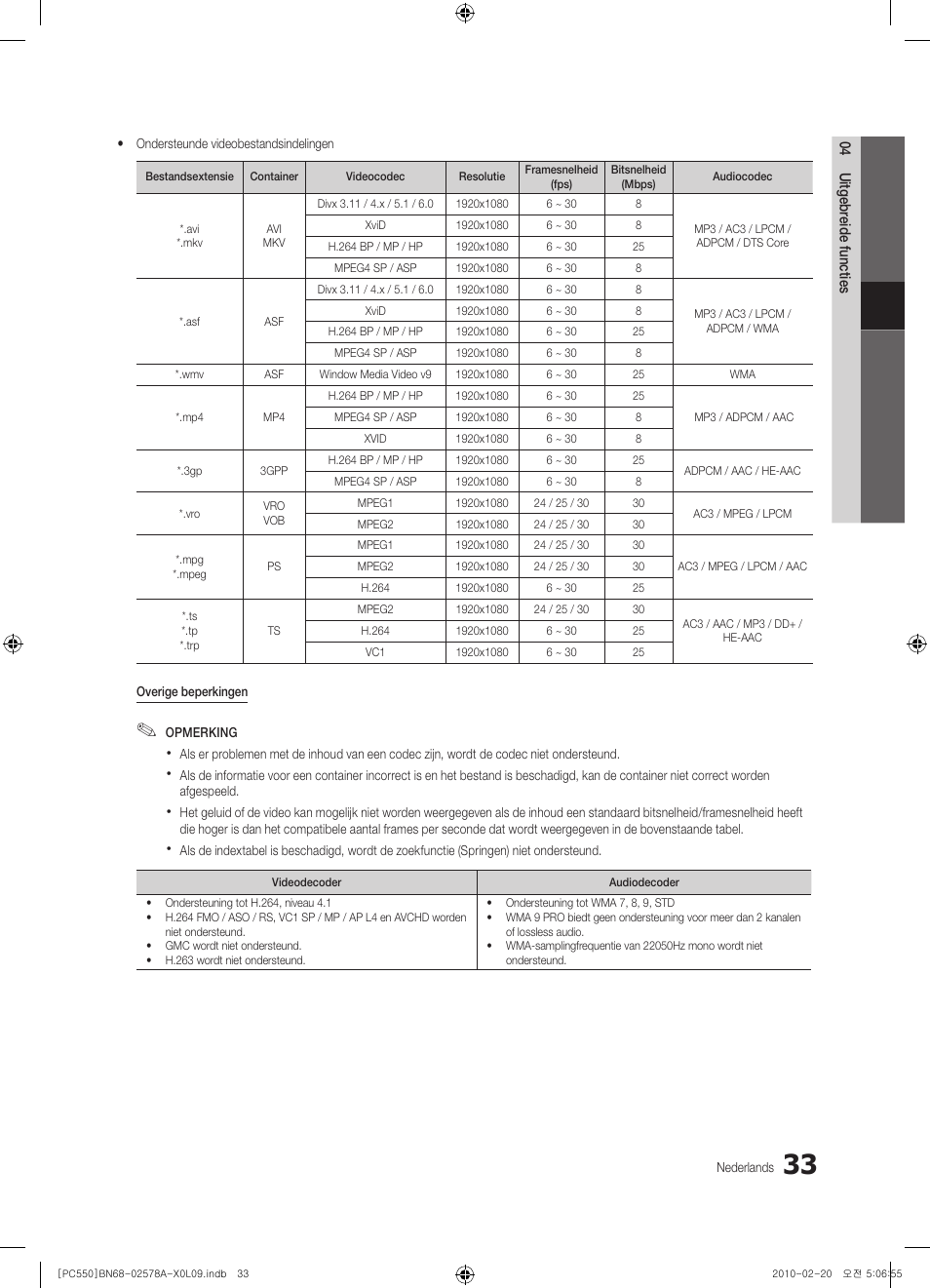 Samsung PS50C551G2W User Manual | Page 183 / 452