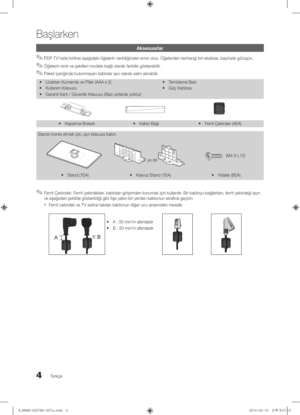 Başlarken | Samsung PS50C551G2W User Manual | Page 404 / 452