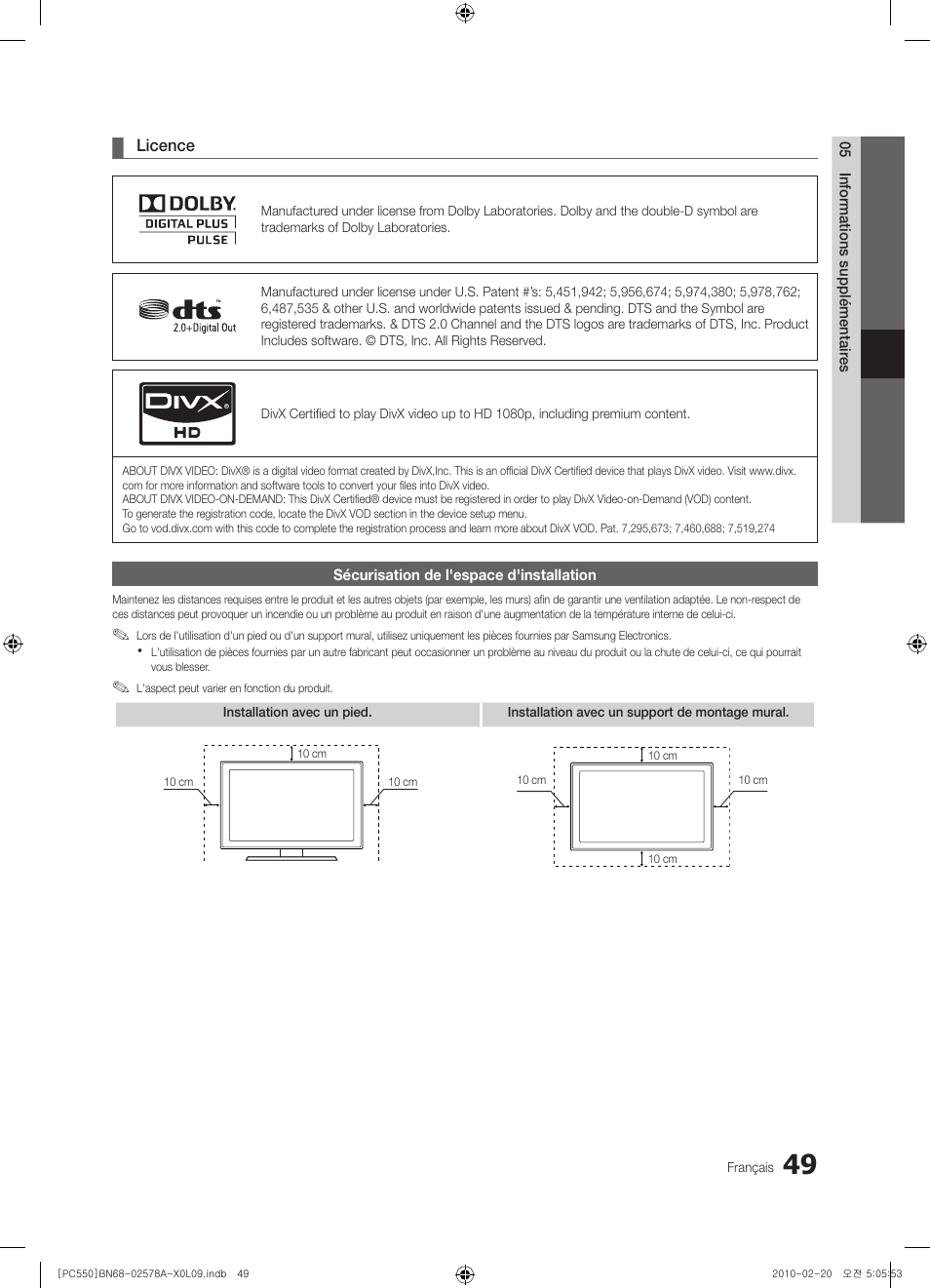 Samsung PS50C551G2W User Manual | Page 99 / 452