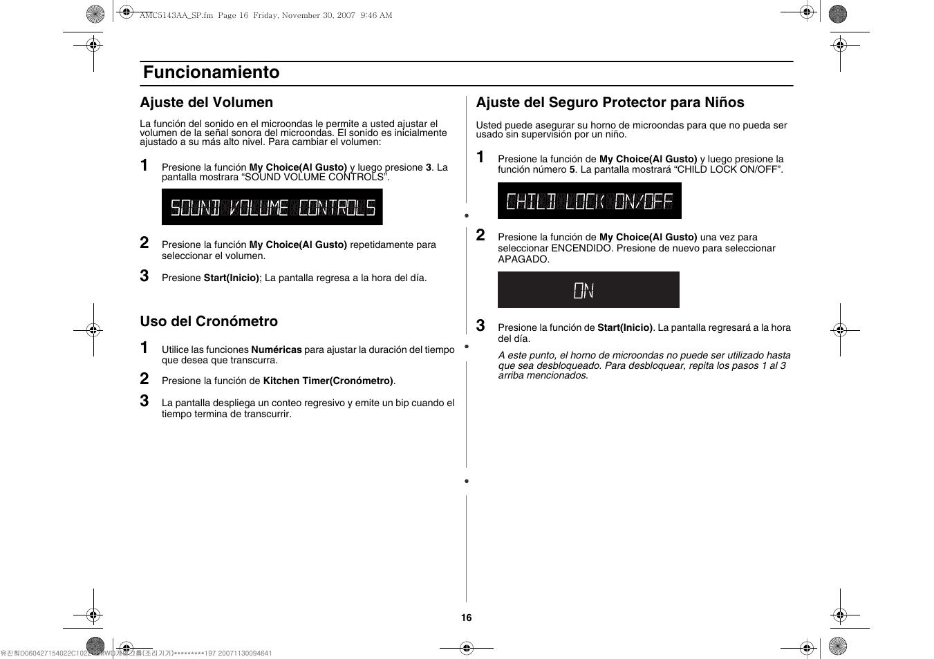 Funcionamiento | Amana AMC5143BCB/W/Q User Manual | Page 86 / 104