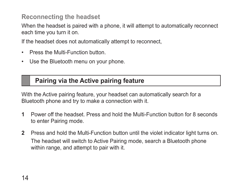 Pairing via the active pairing feature | Samsung BHM3100 User Manual | Page 16 / 133