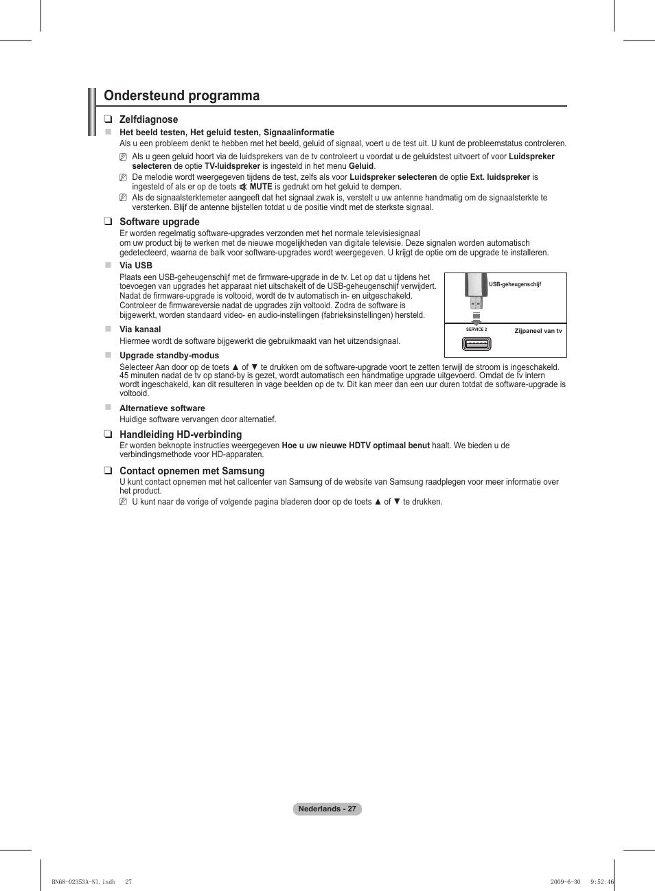 Ondersteund programma | Samsung PS50B430P2W User Manual | Page 120 / 283