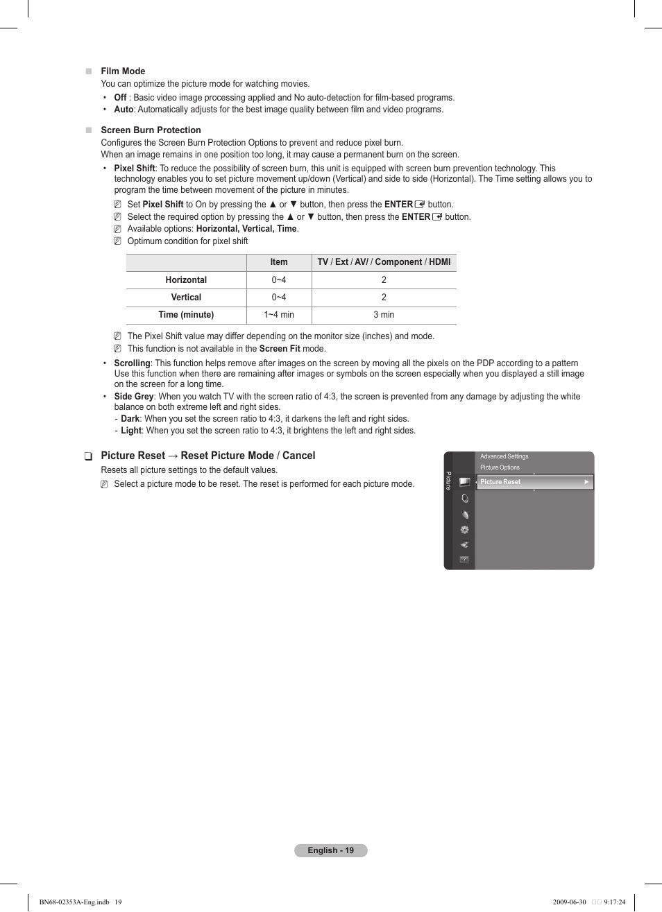 Samsung PS50B430P2W User Manual | Page 19 / 283