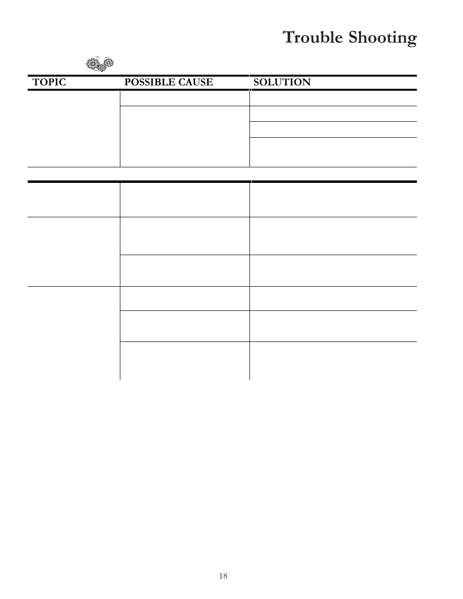 Trouble shooting, 18 operation | Amana W10175445A User Manual | Page 18 / 60