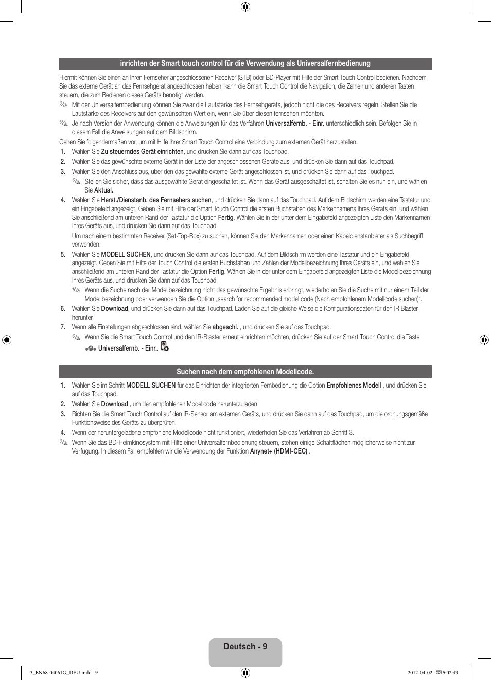 Samsung UE46ES8000Q User Manual | Page 56 / 71