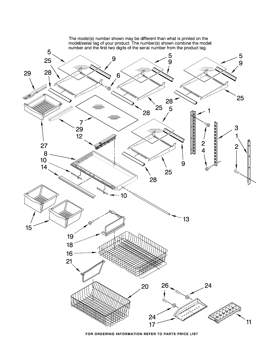 Shelf, Shelf parts | Amana ABB1922FEQ11 User Manual | Page 11 / 17